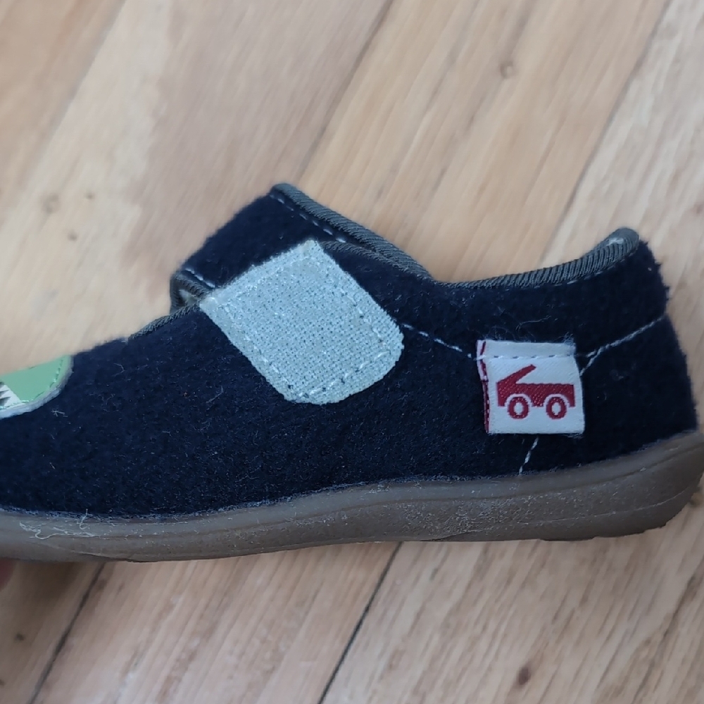 Blue and Green Baby Walker Shoes with Dinosaur Design - Picture 2 of 3